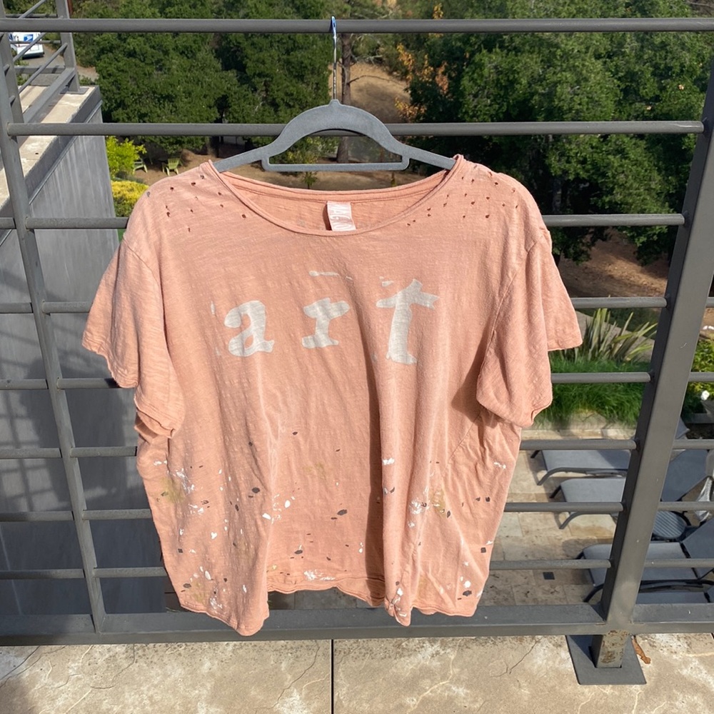 Magnolia Pearl paint splattered art tshirt